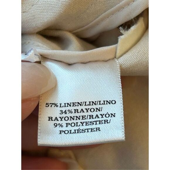 Ann Taylor Linen Moto Jacket Dusty Pink sz S girly rock - Picture 4 of 11